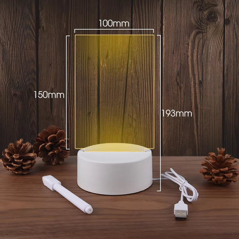 Kids Educational Drawing Toys 1 PC LED Writing Tablet Painting Note Board Children Bedroom Nightlight